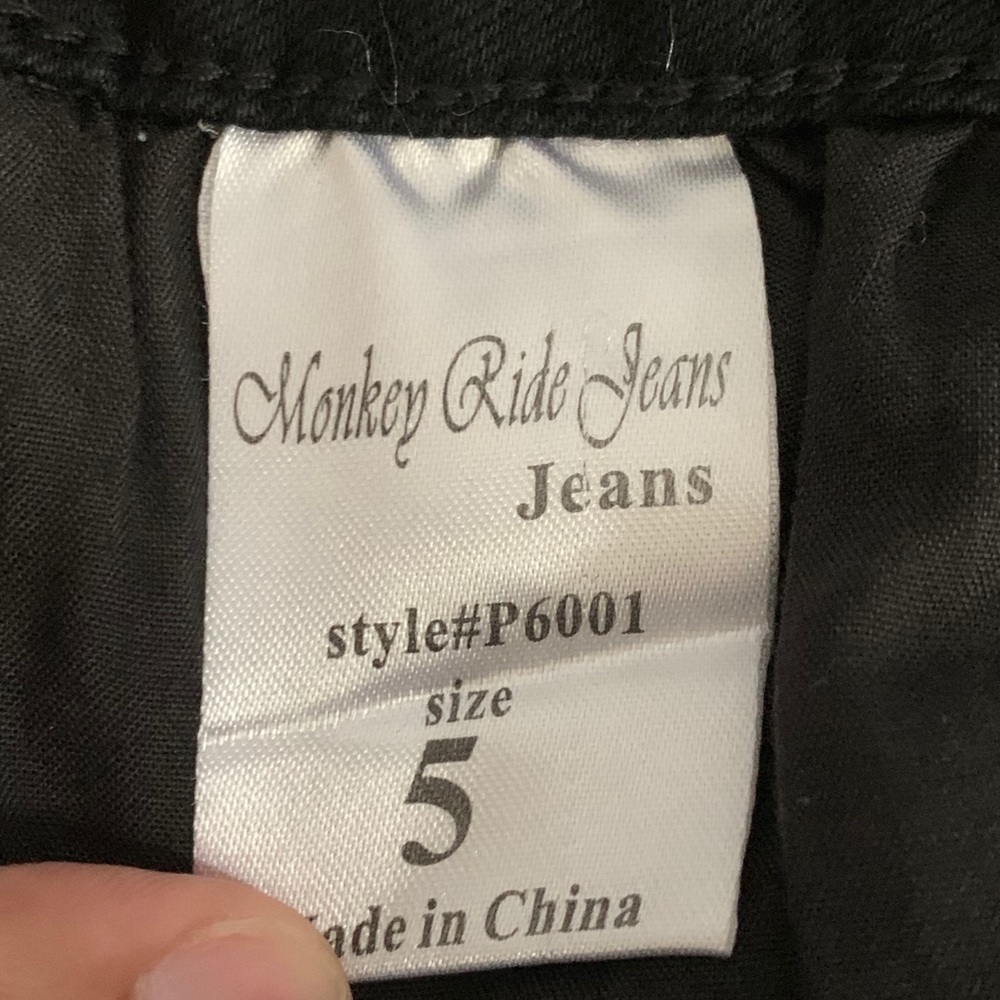 Monkey Ride Black Skinny Ripped Knee Jeans - Picture 4 of 10